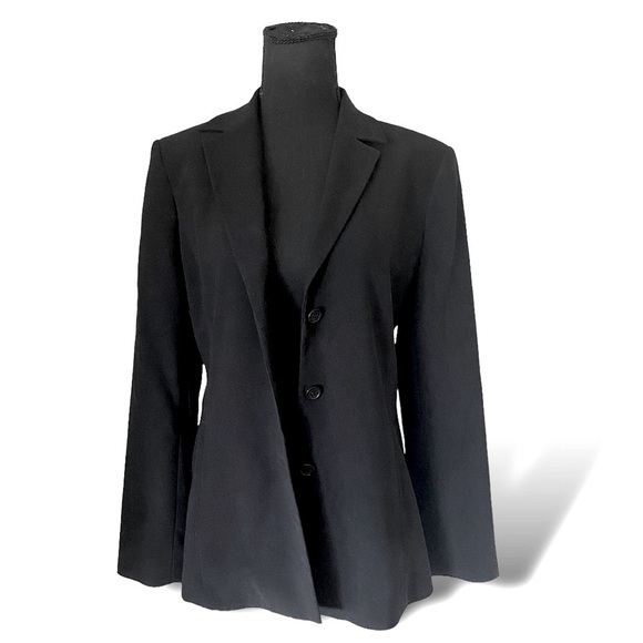 BCBG 3-Button Front Hourglass Blazer Corpcore Dark Acadamia Size 6 Goth clas… - Picture 2 of 11